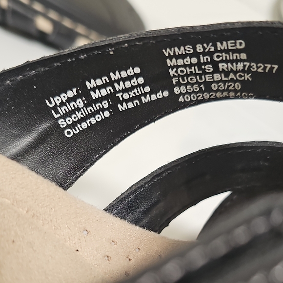 Croft & Barrow Black and Tan Sandals - NWOT - Picture 3 of 5